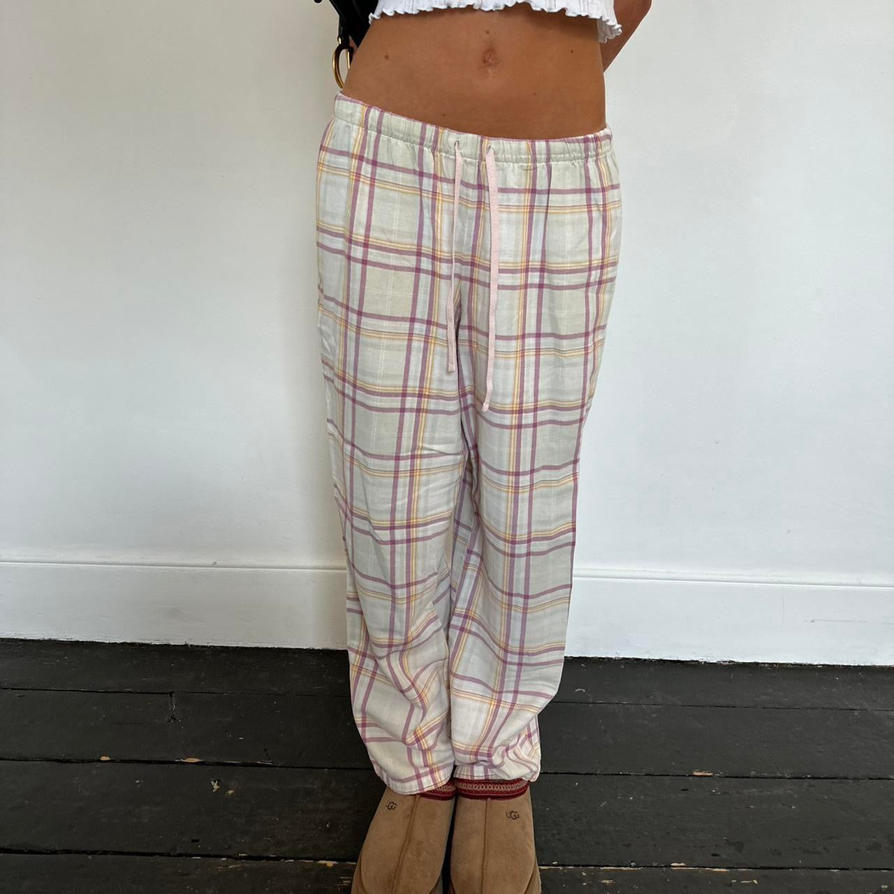 Vintage pastel plaid pants