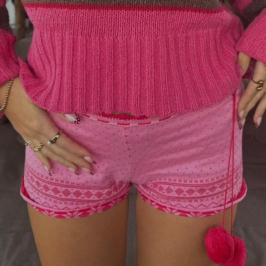 Vintage 90’s Victoria’s Secret pink knit shorts