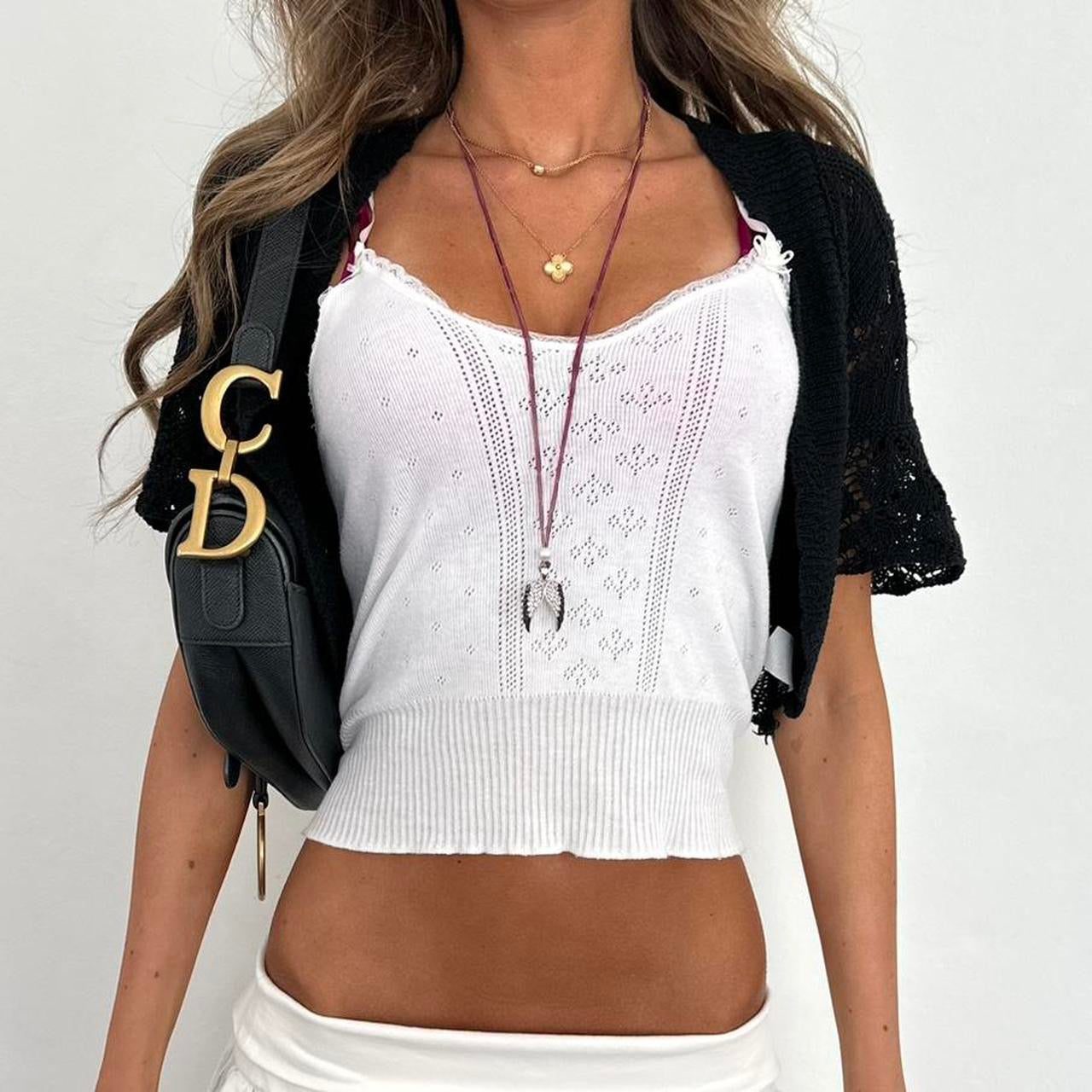 Vintage 2000s black cardigan top