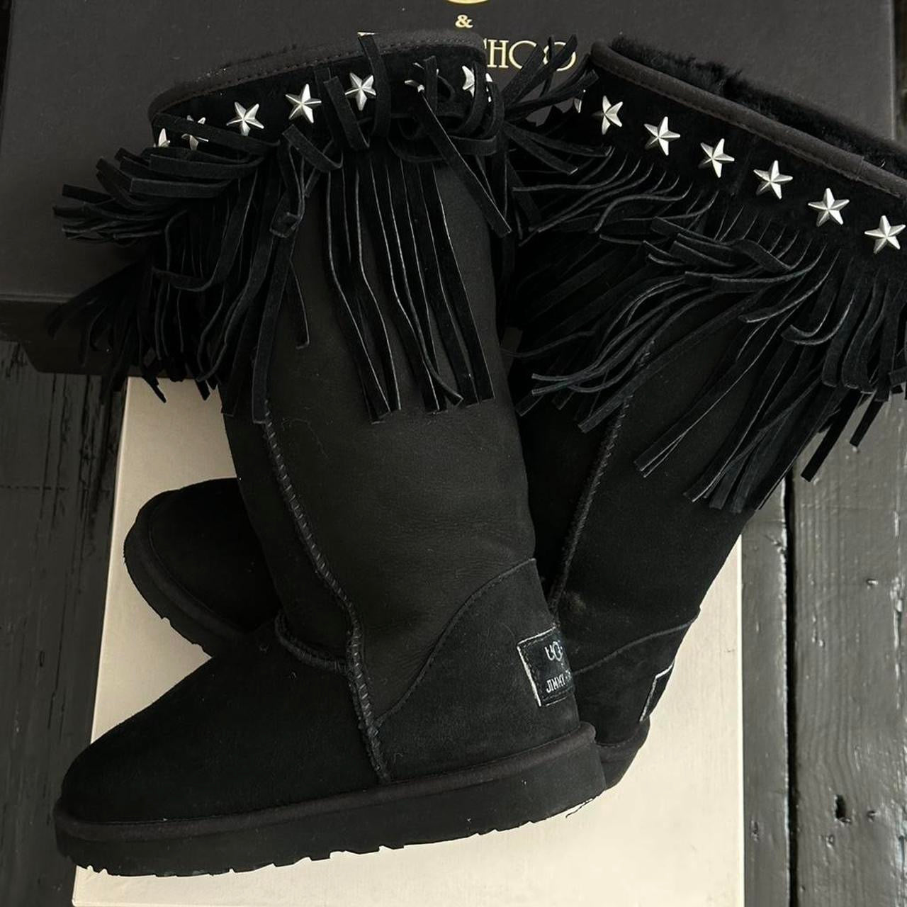 Vintage black 2010 Jimmy Choo X Ugg boots