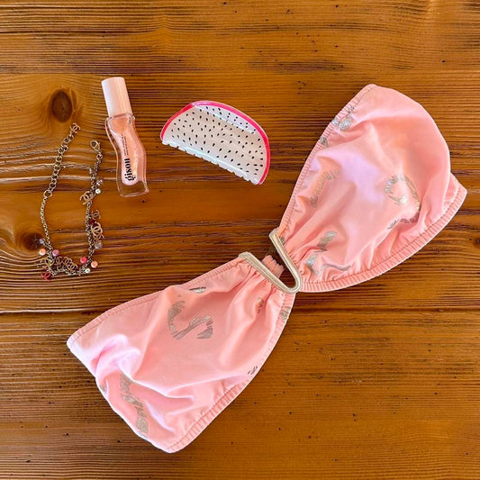 Vintage 90’s pink strapless bikini top