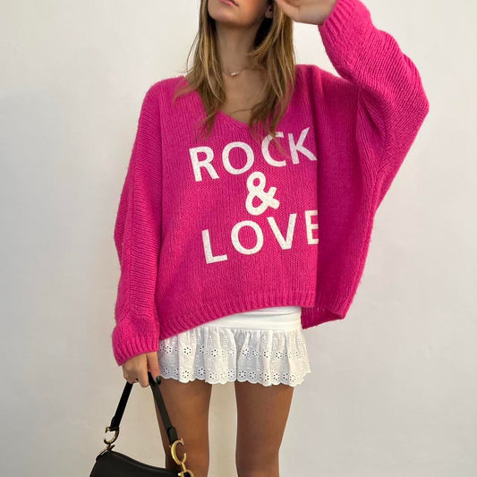 Vintage Rock & Love pink sweater