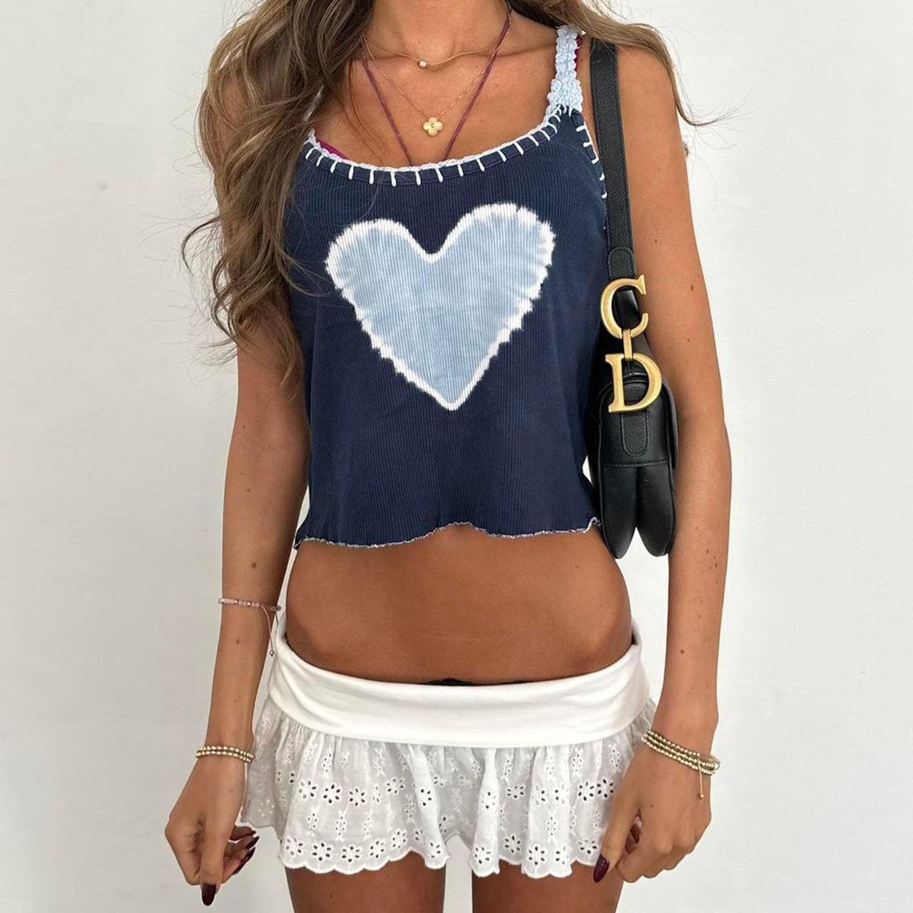 Vintage 2000’s heart cami top
