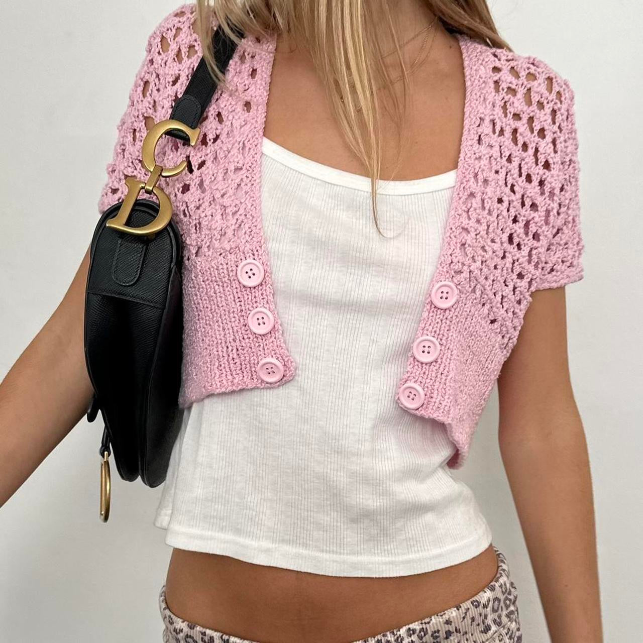 Vintage 90’s pink cardigan top