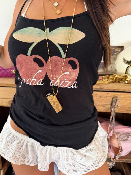 Vintage 00s Pacha Ibiza cherry tank top