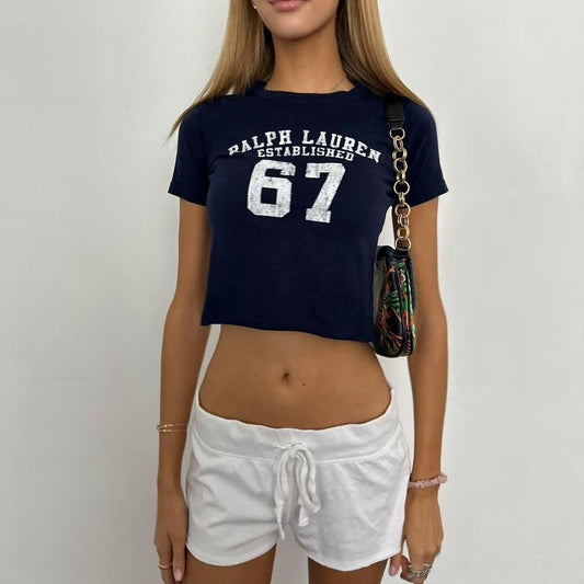 Vintage Ralph Lauren navy baby tee