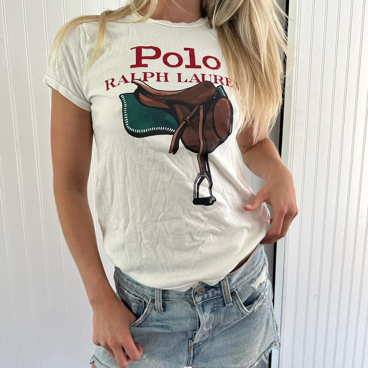 Vintage 90’s Ralph Lauren horse saddle T-shirt