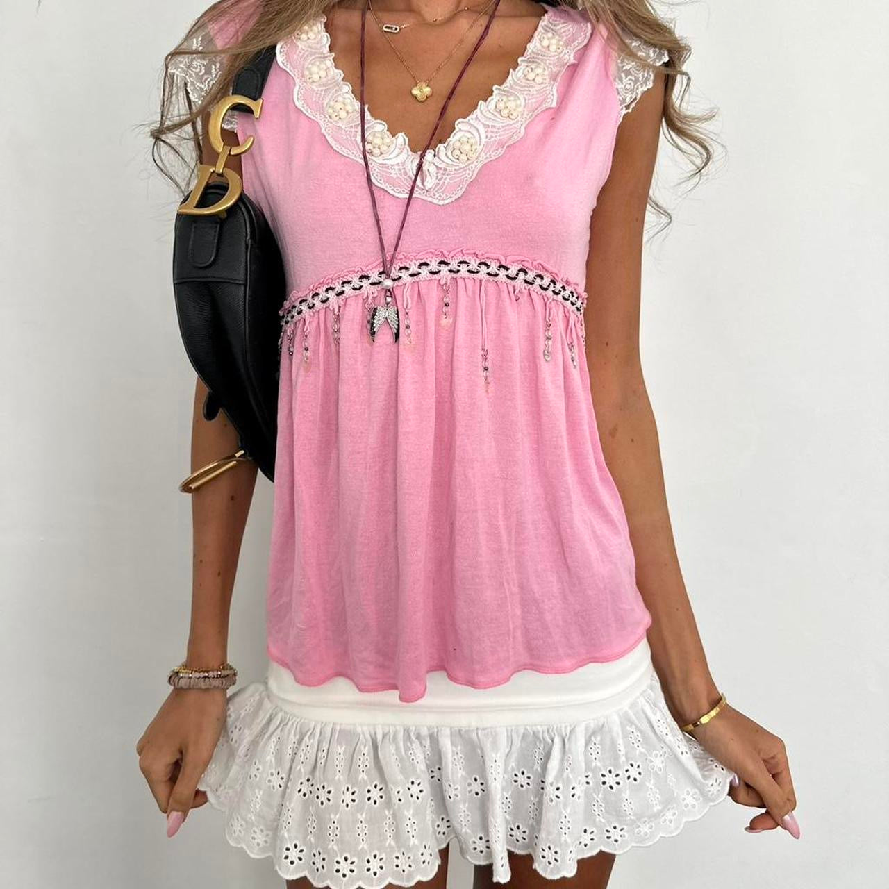 Vintage 2000s pink cami top