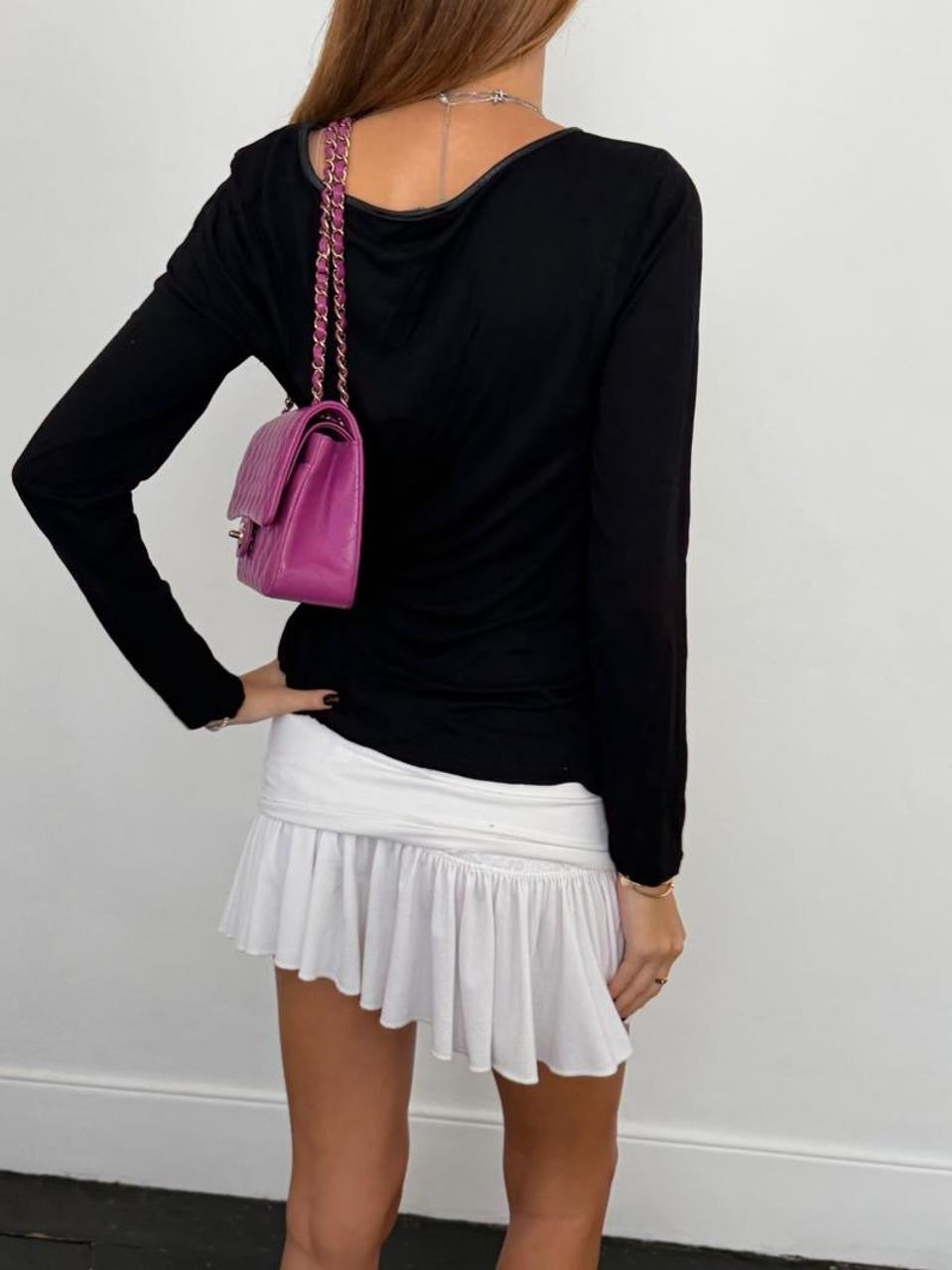 Vintage 00’s flower black long sleeve top
