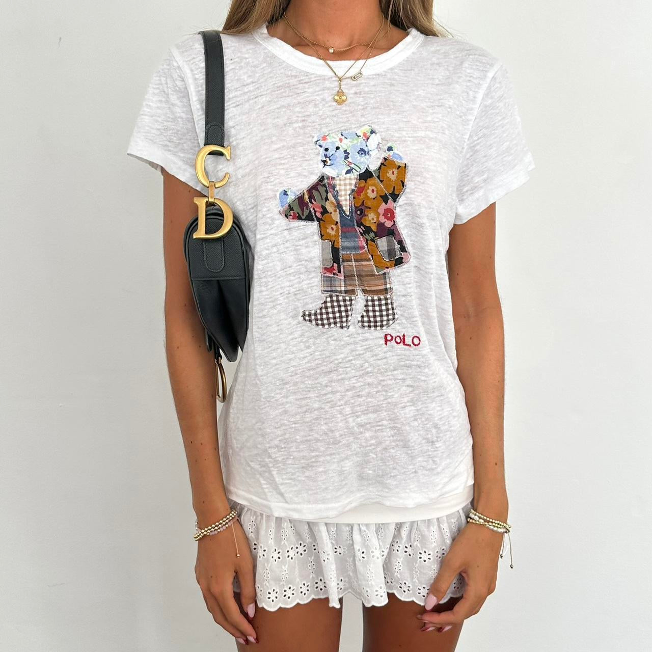Vintage Ralph Lauren patchwork teddy bear top