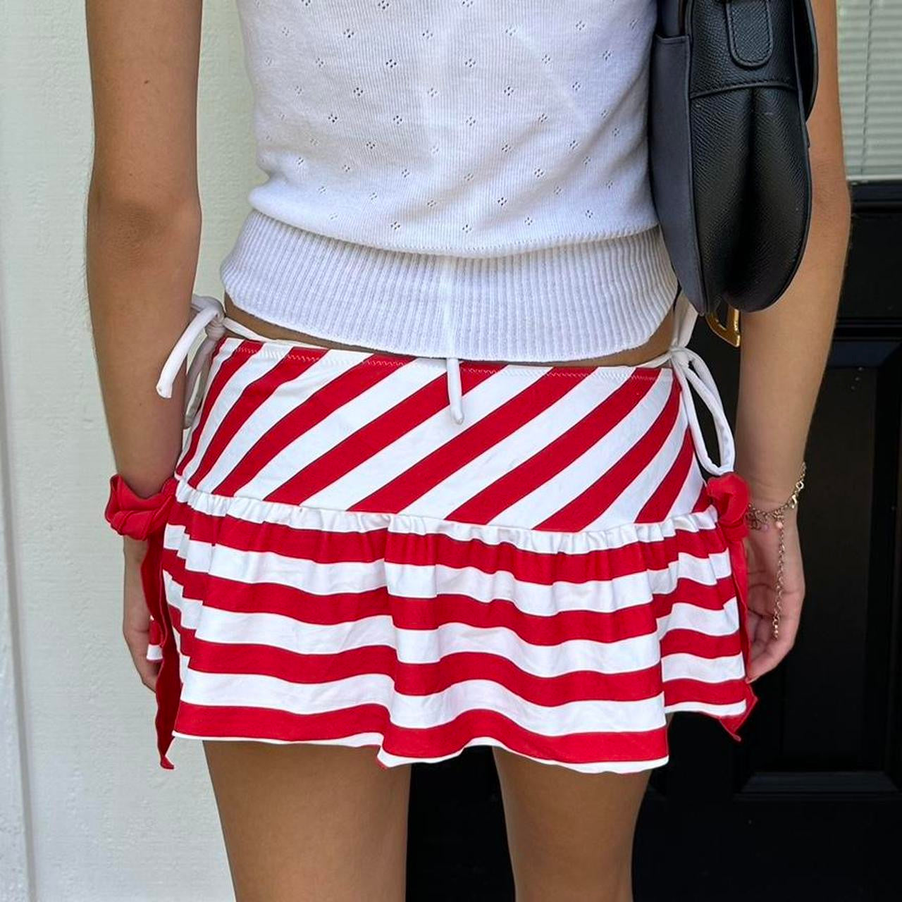 Vintage 90’s striped layered mini skirt