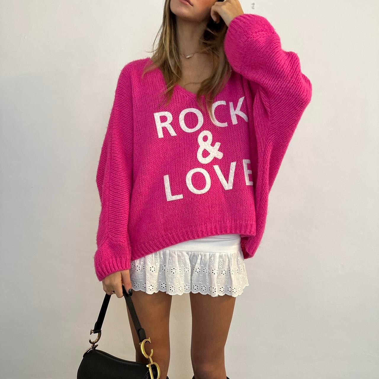 Vintage Rock & Love pink sweater