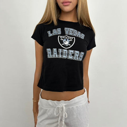 Vintage Las Vegas Raiders black baby tee