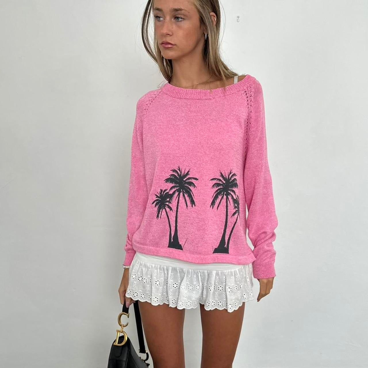 Vintage knitted palm tree sweater