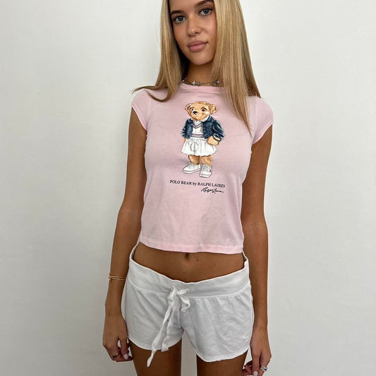 Vintage pink Ralph Lauren bear baby tee