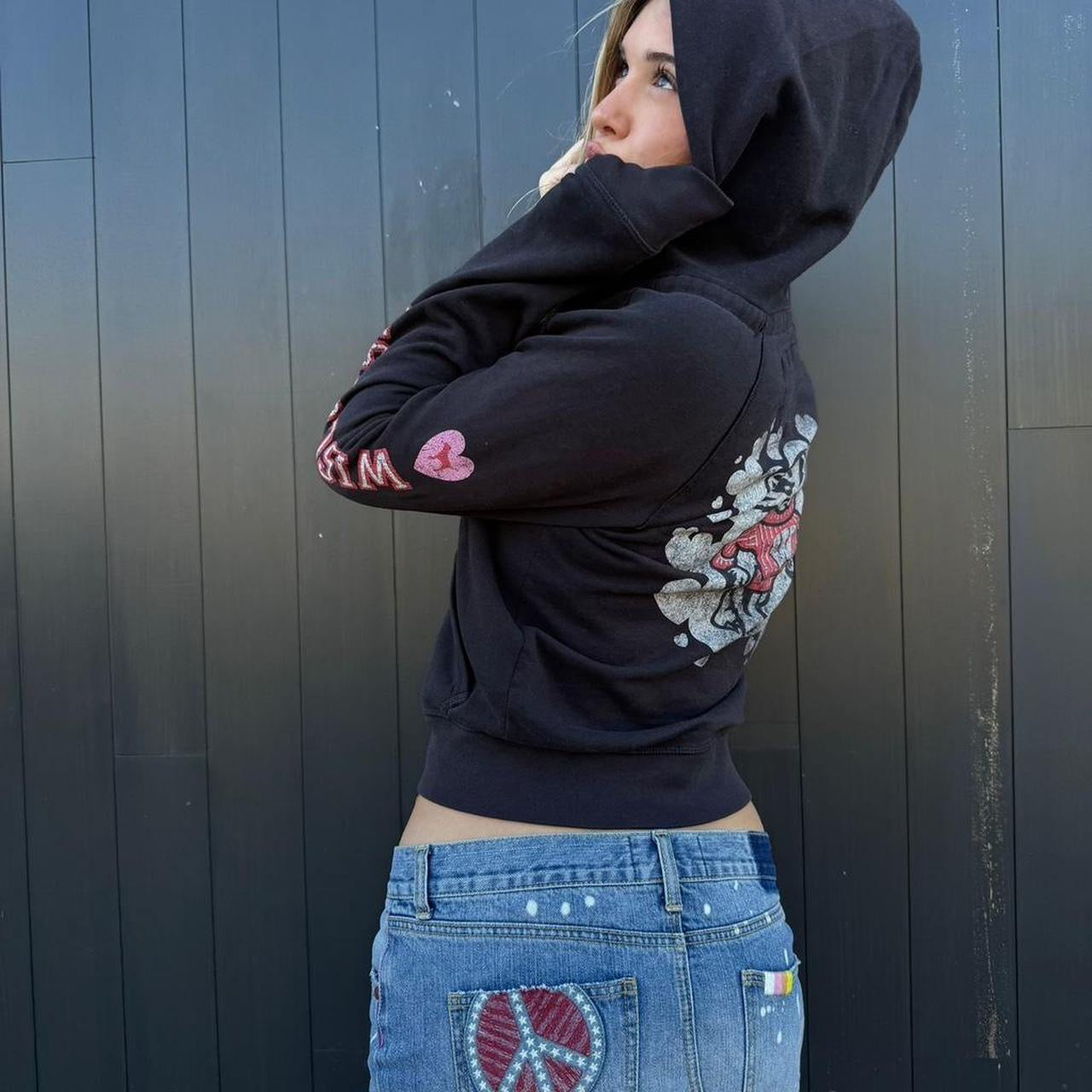 Vintage Victoria’s Secret black and pink Wisconsin hoodie