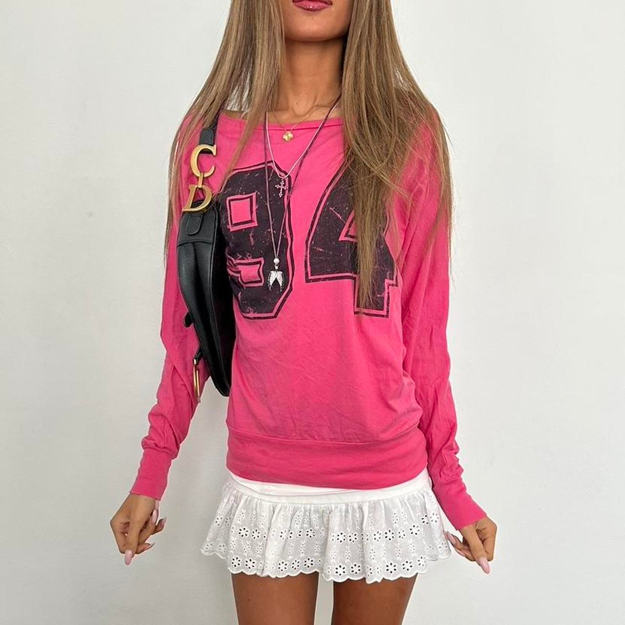 Vintage 2000s pink off shoulder top