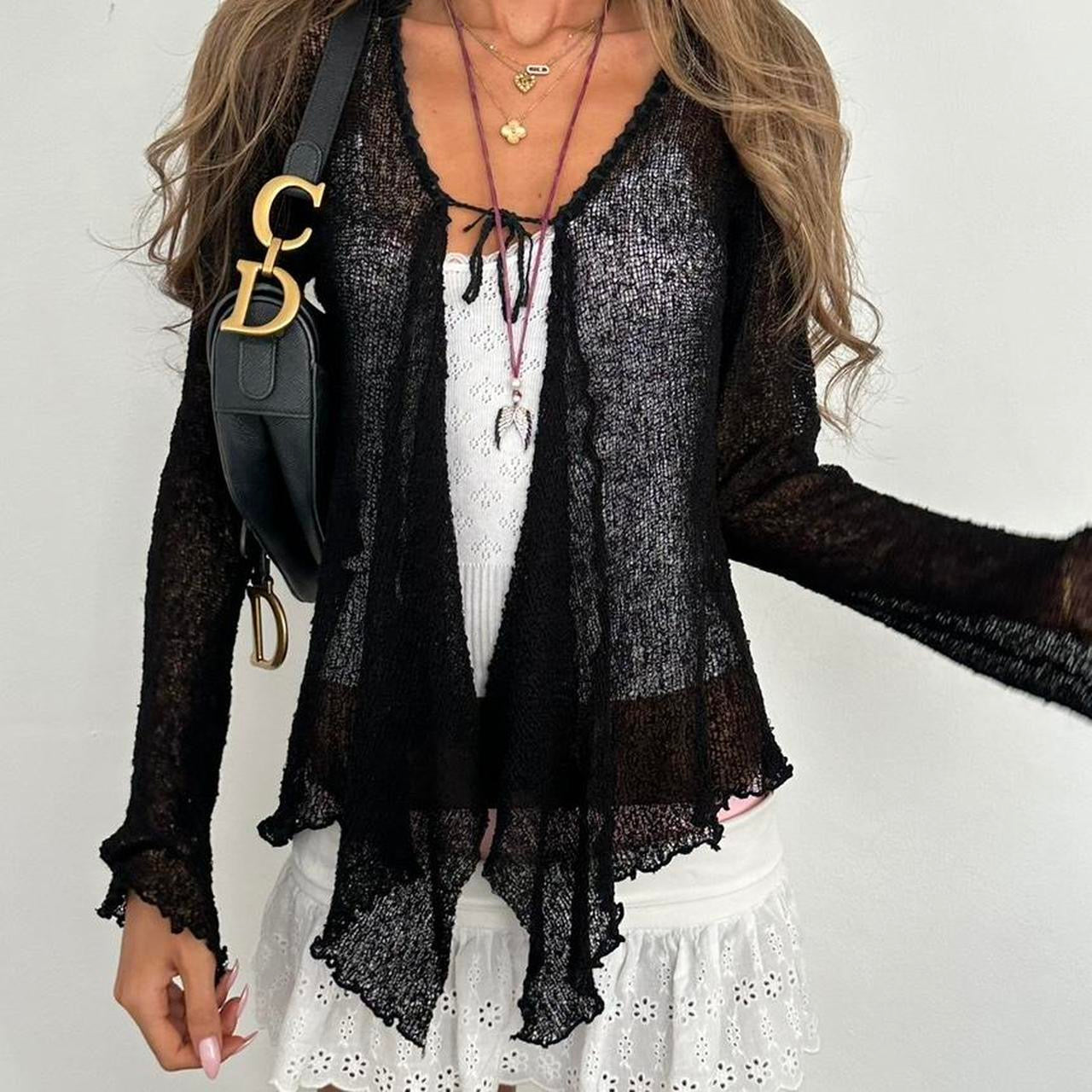 Vintage 2000’s black cardigan top