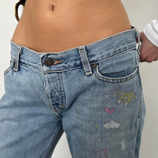 Vintage early 2000s Hollister blue wash relaxed jeans