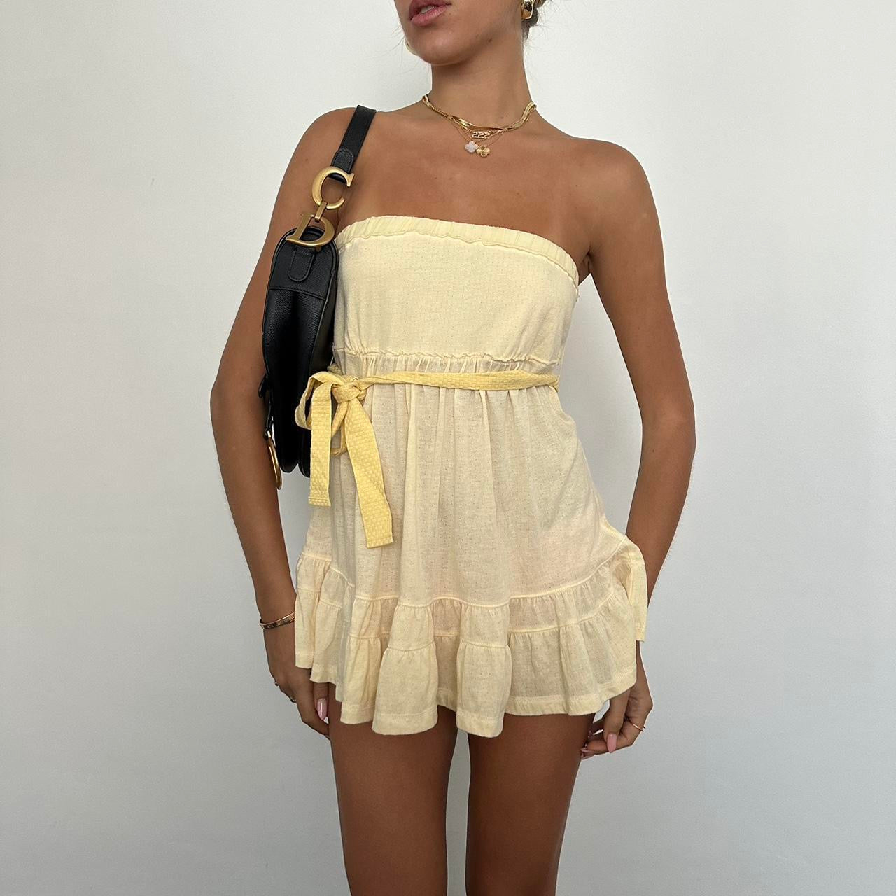 Vintage 2000’s Abercrombie and Fitch yellow babydoll top