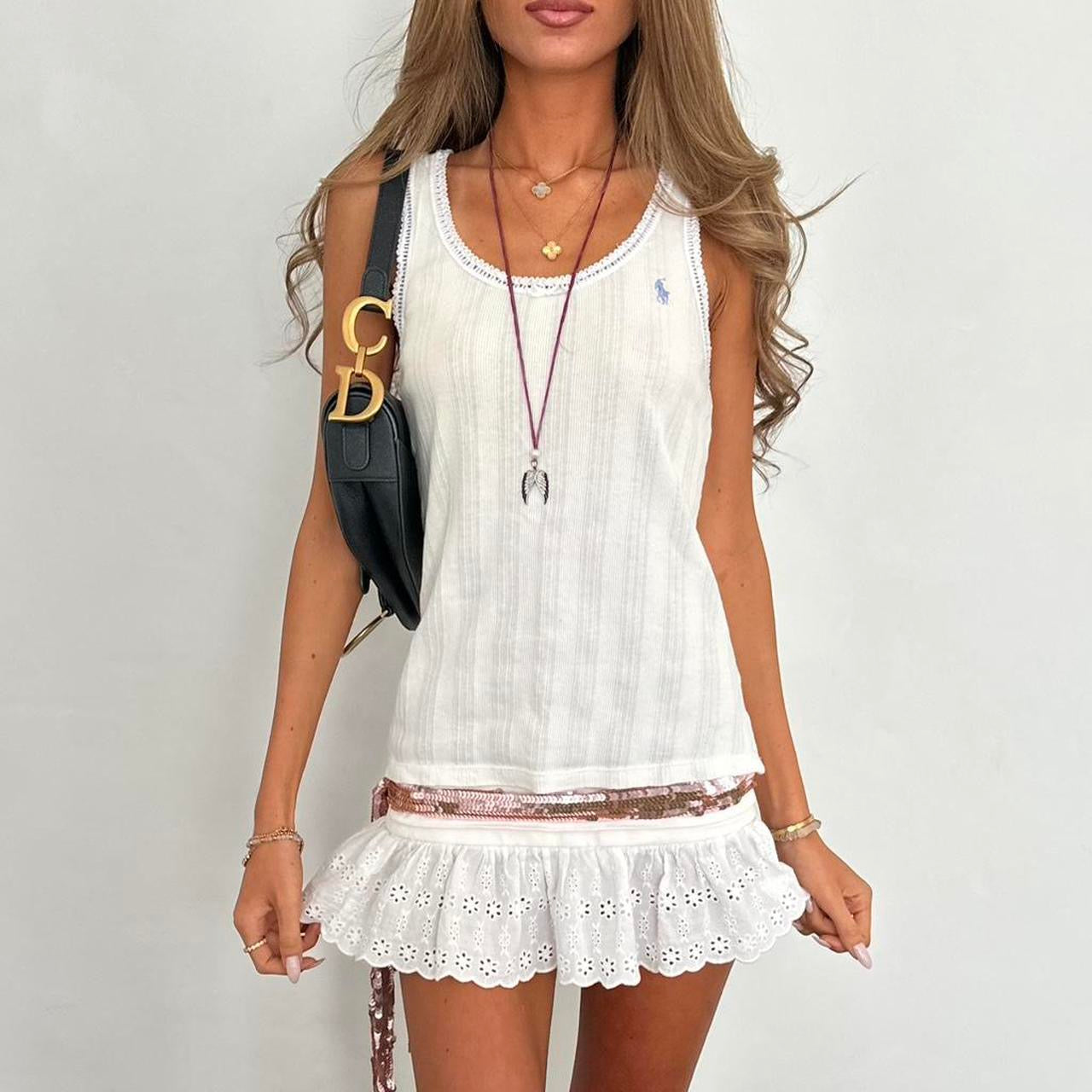 Vintage 90’s Ralph Lauren white camisole top