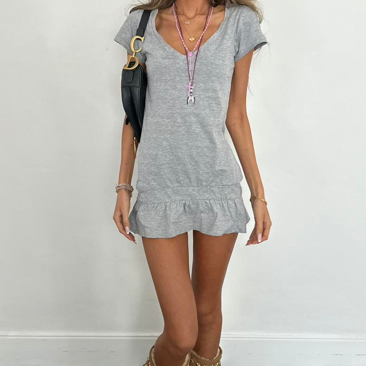 Vintage 00s grey mini dress