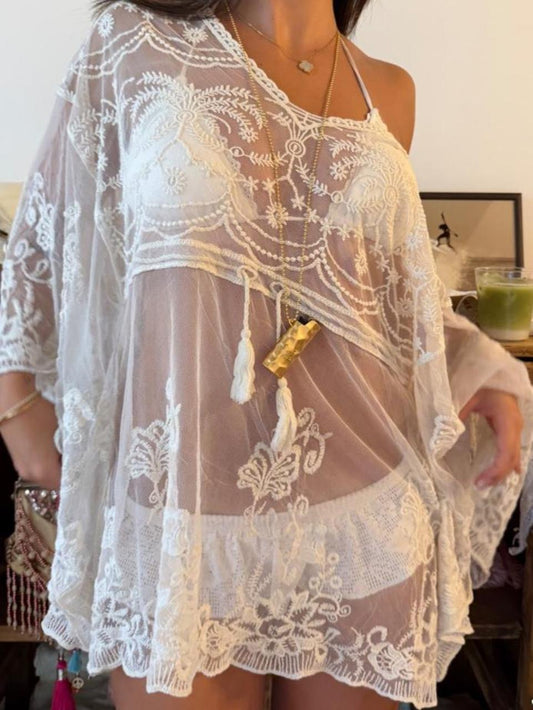 Vintage 90’s white boho top