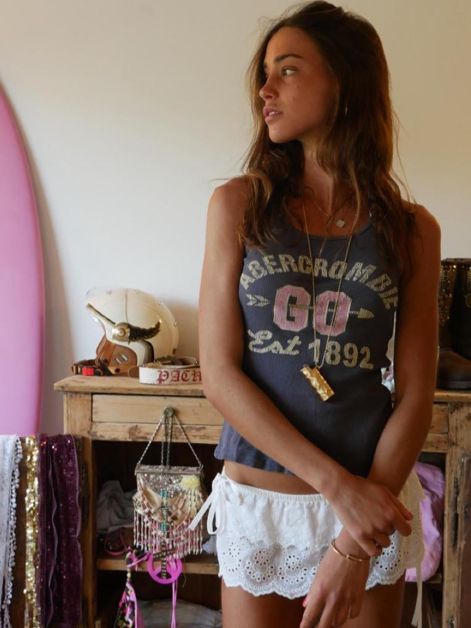 Vintage 90s Abercrombie & Fitch graphic tank top