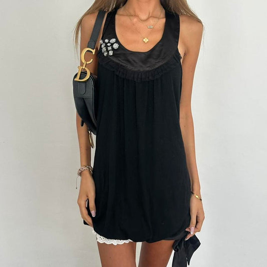 Vintage 2000’s black tie up dress