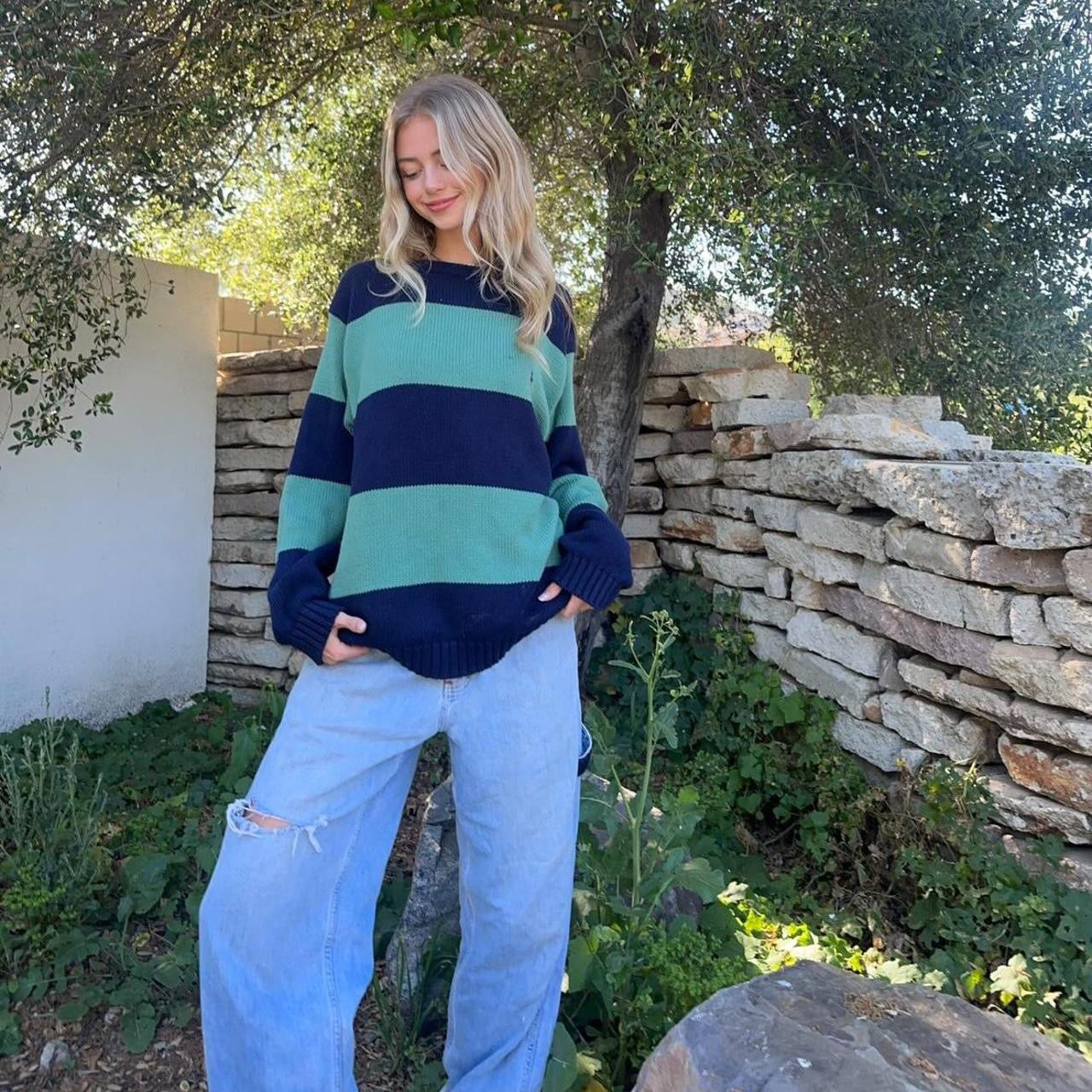 Vintage 90s Ralph Lauren knit striped sweater