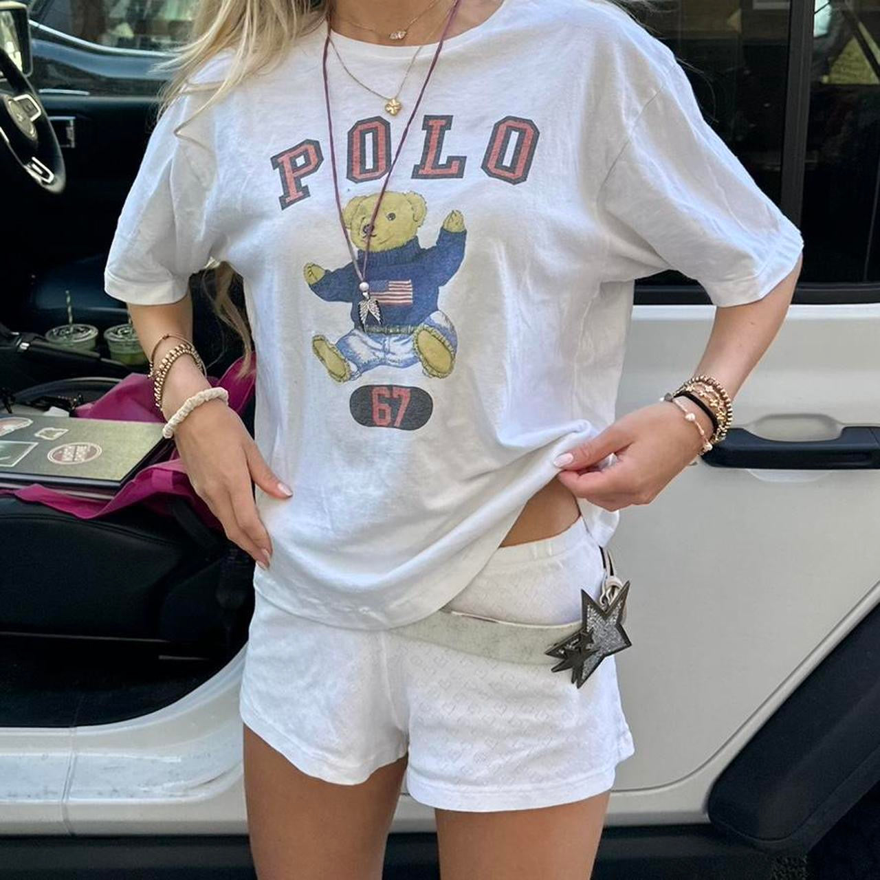 Vintage 90’s Ralph Lauren faded teddy bear top