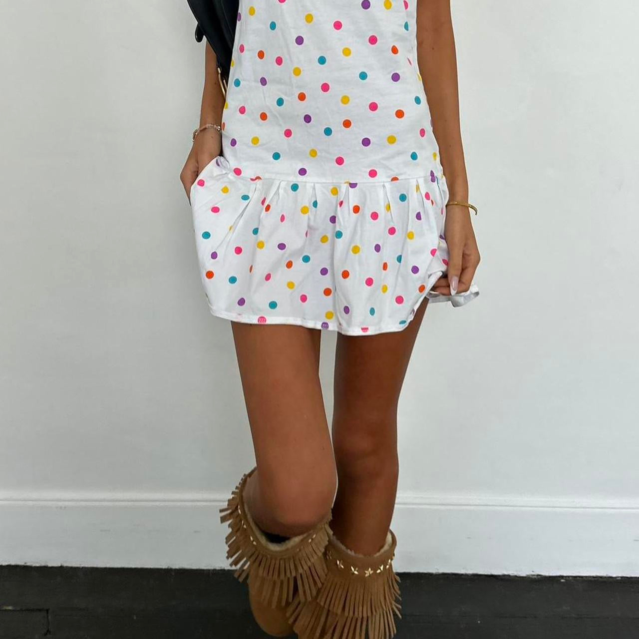 Vintage 00s polka dot mini dress