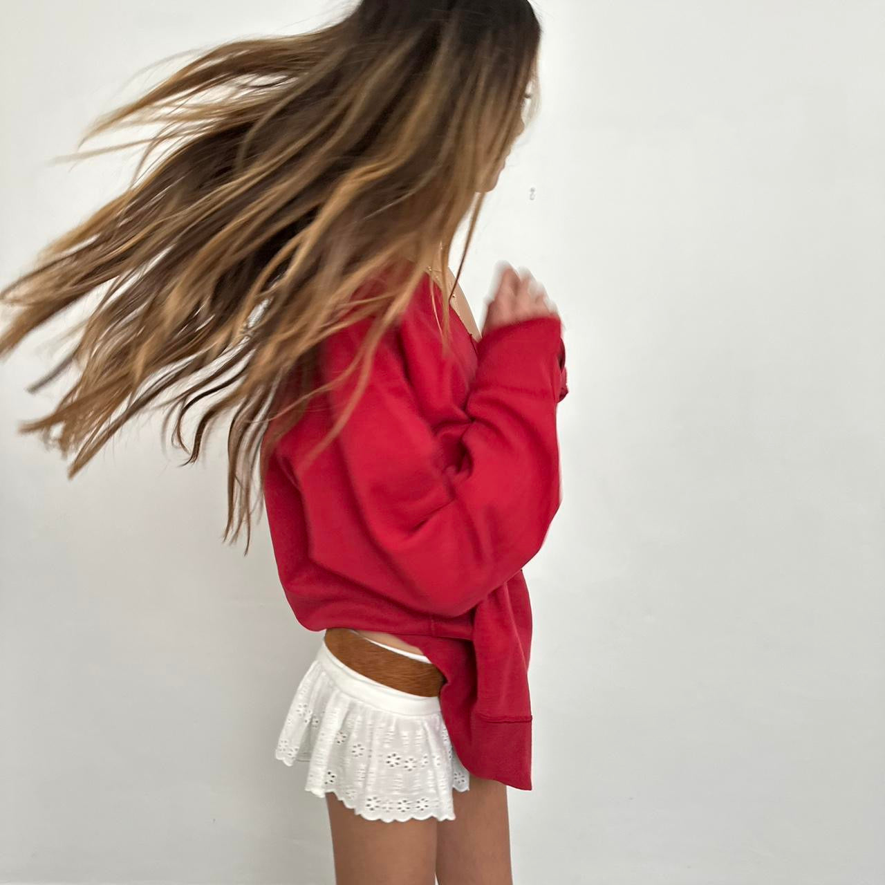 Vintage sporty red sweatshirt