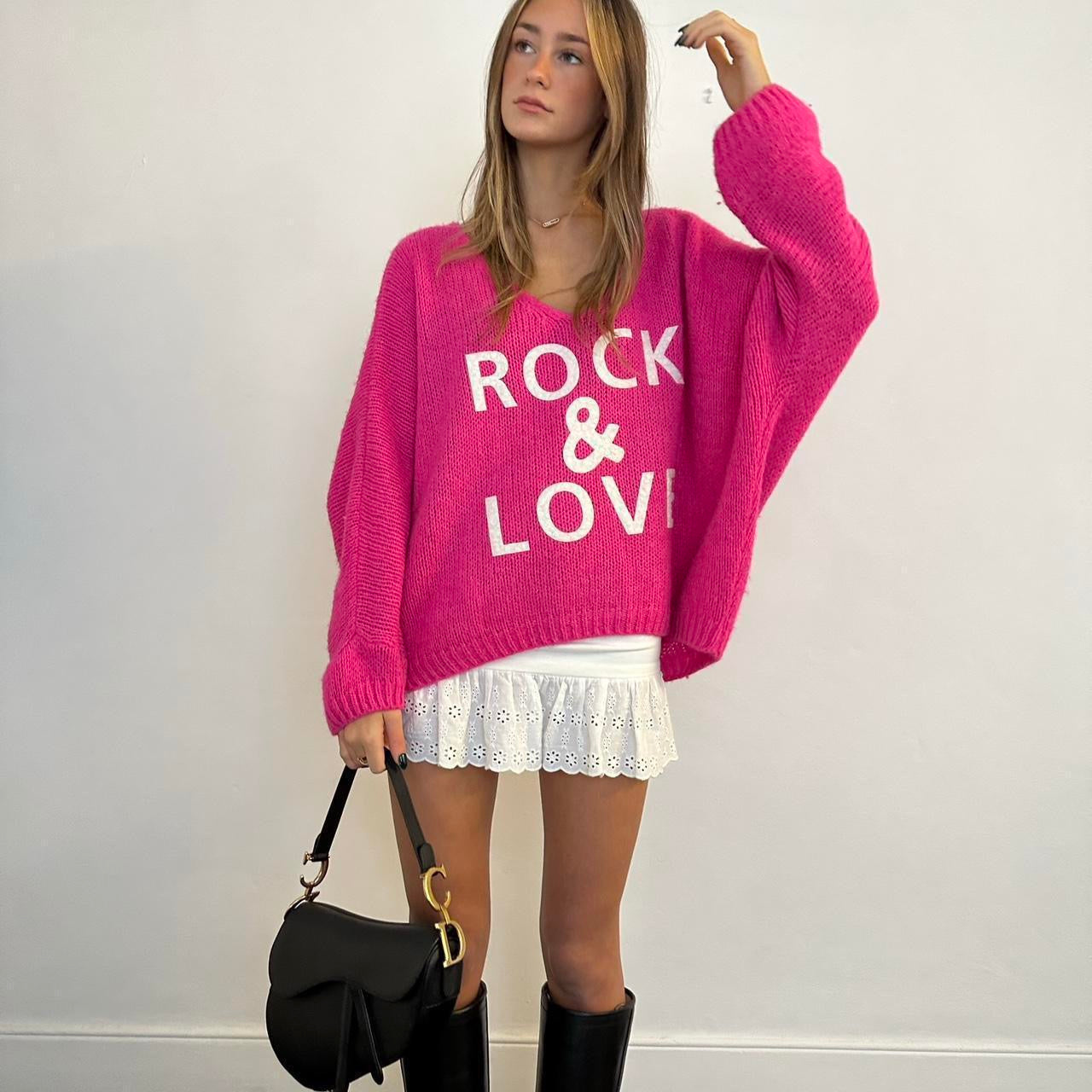 Vintage Rock & Love pink sweater