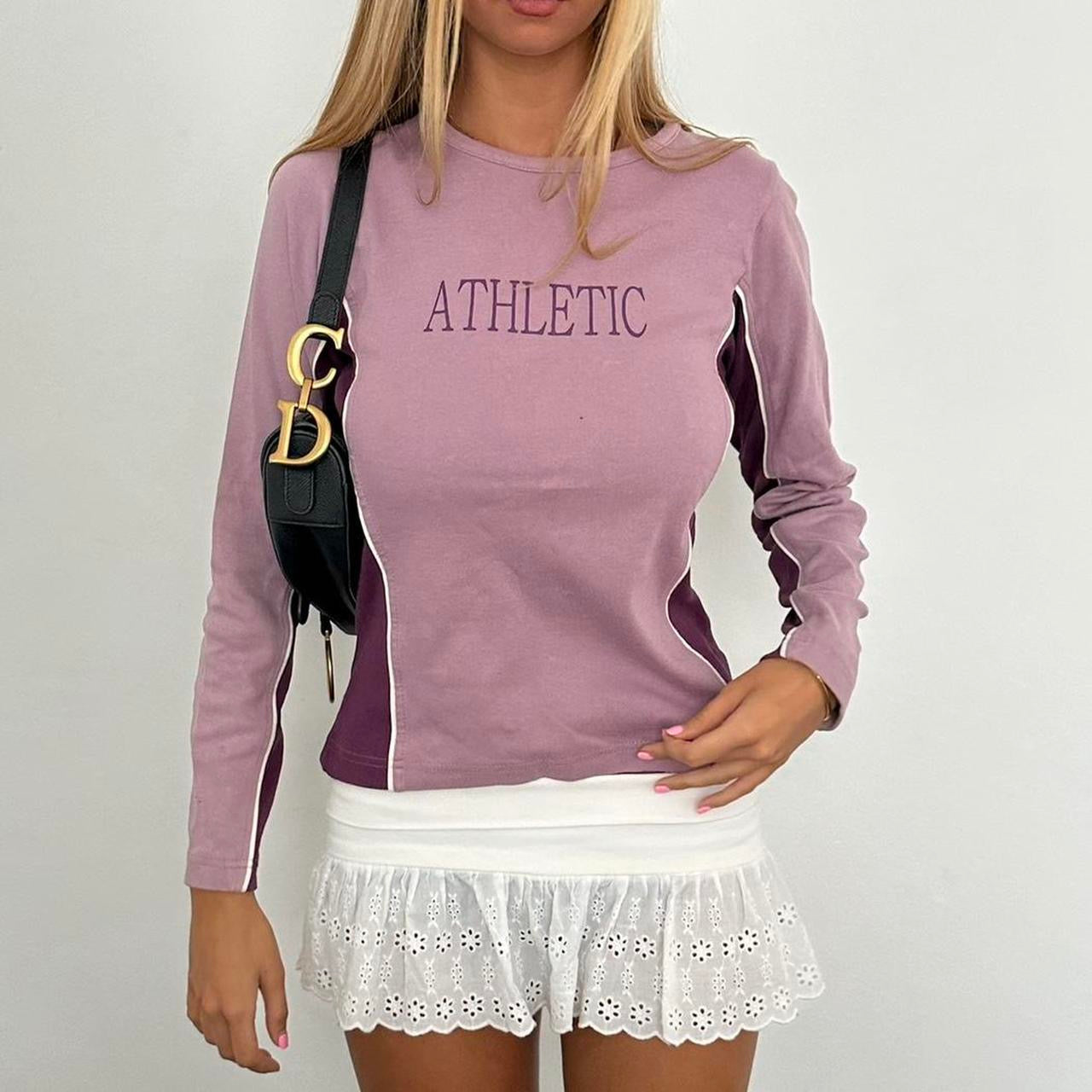 Vintage varsity athletic long sleeve top