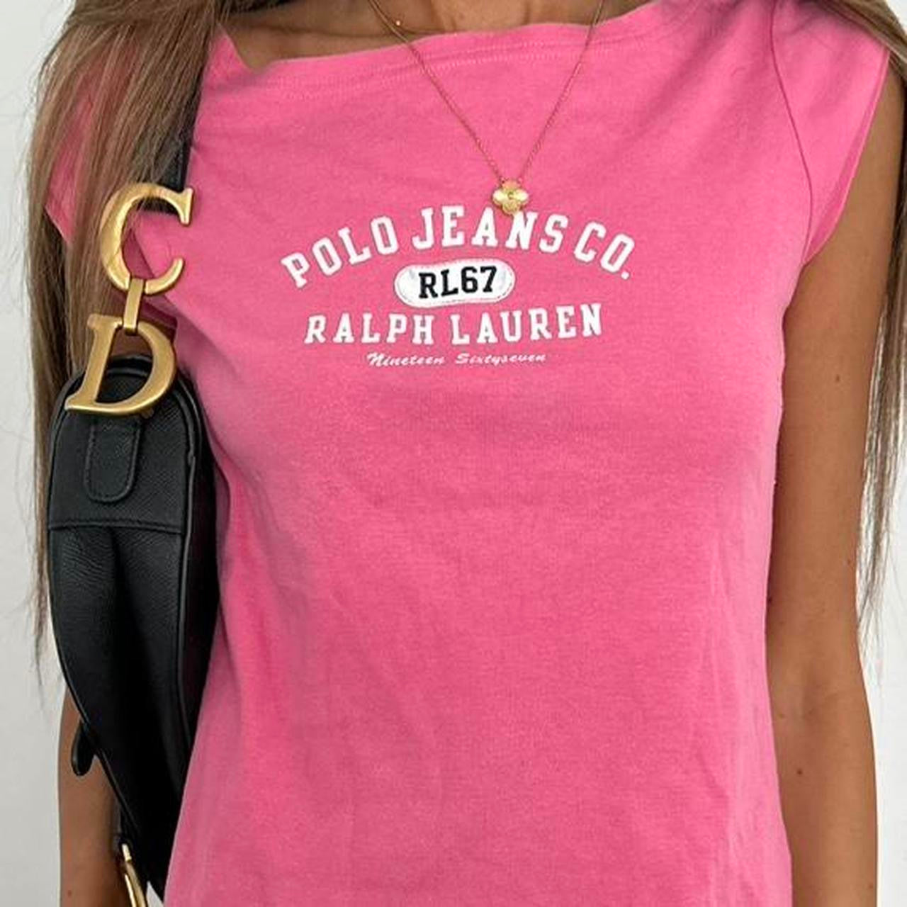 Vintage 2000’s Polo Ralph Lauren pink baby tee