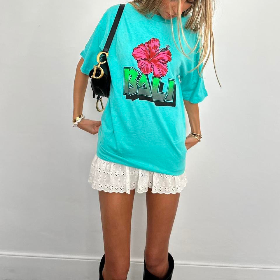 Vintage 90’s Bali hibiscus oversized top