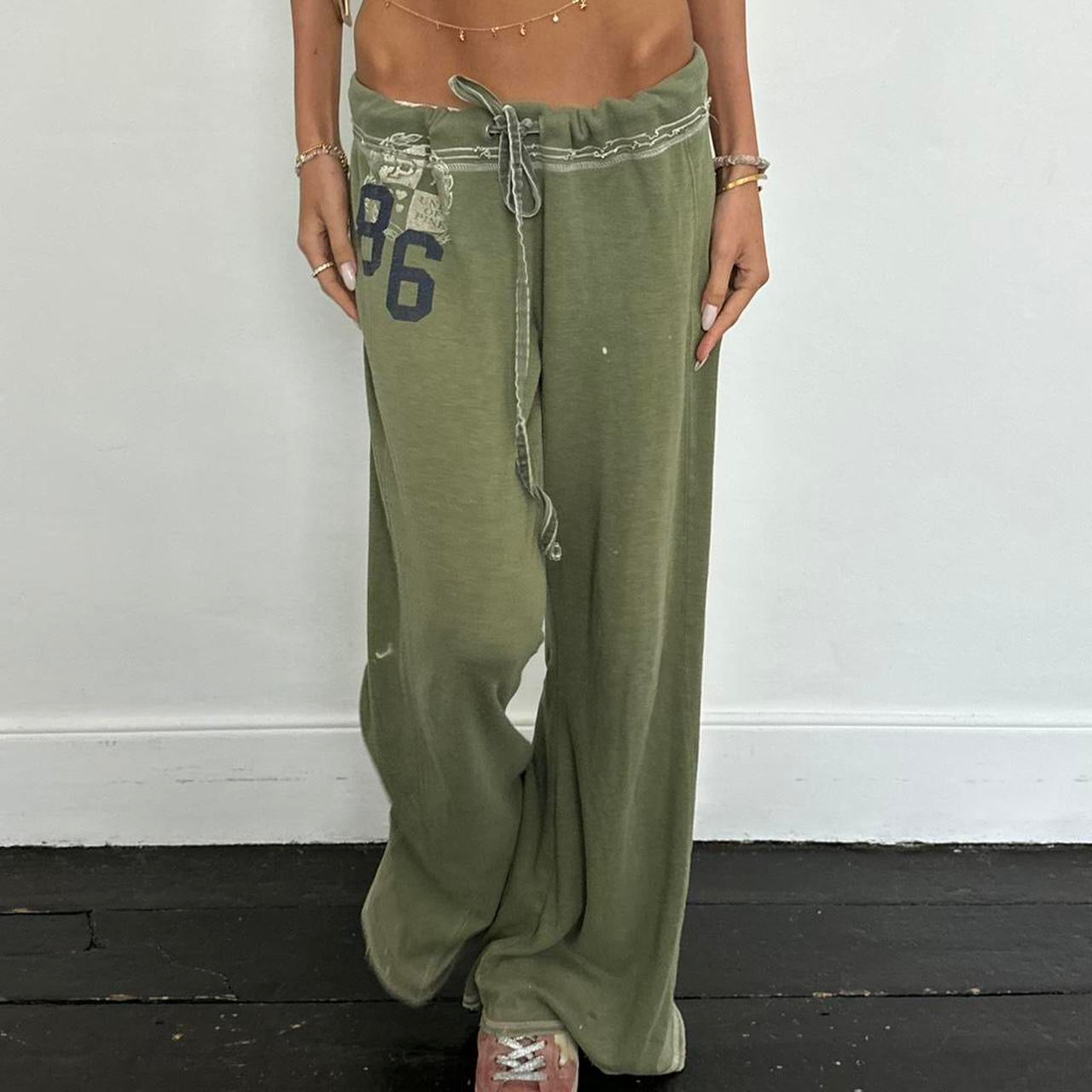 Vintage 00s Victoria’s Secret rare khaki green sweatpants