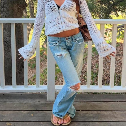 Vintage Abercrombie and Fitch 2000’s bootcut blue jeans