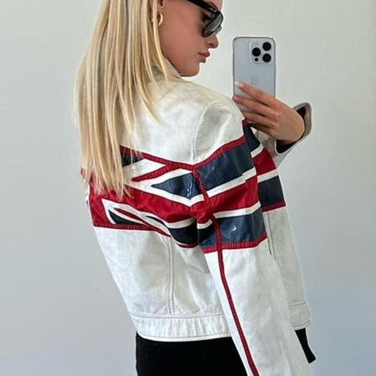 Vintage 90s RARE British Flag leather jacket 🇬🇧