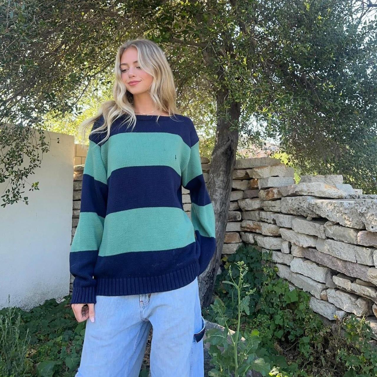 Vintage 90s Ralph Lauren knit striped sweater