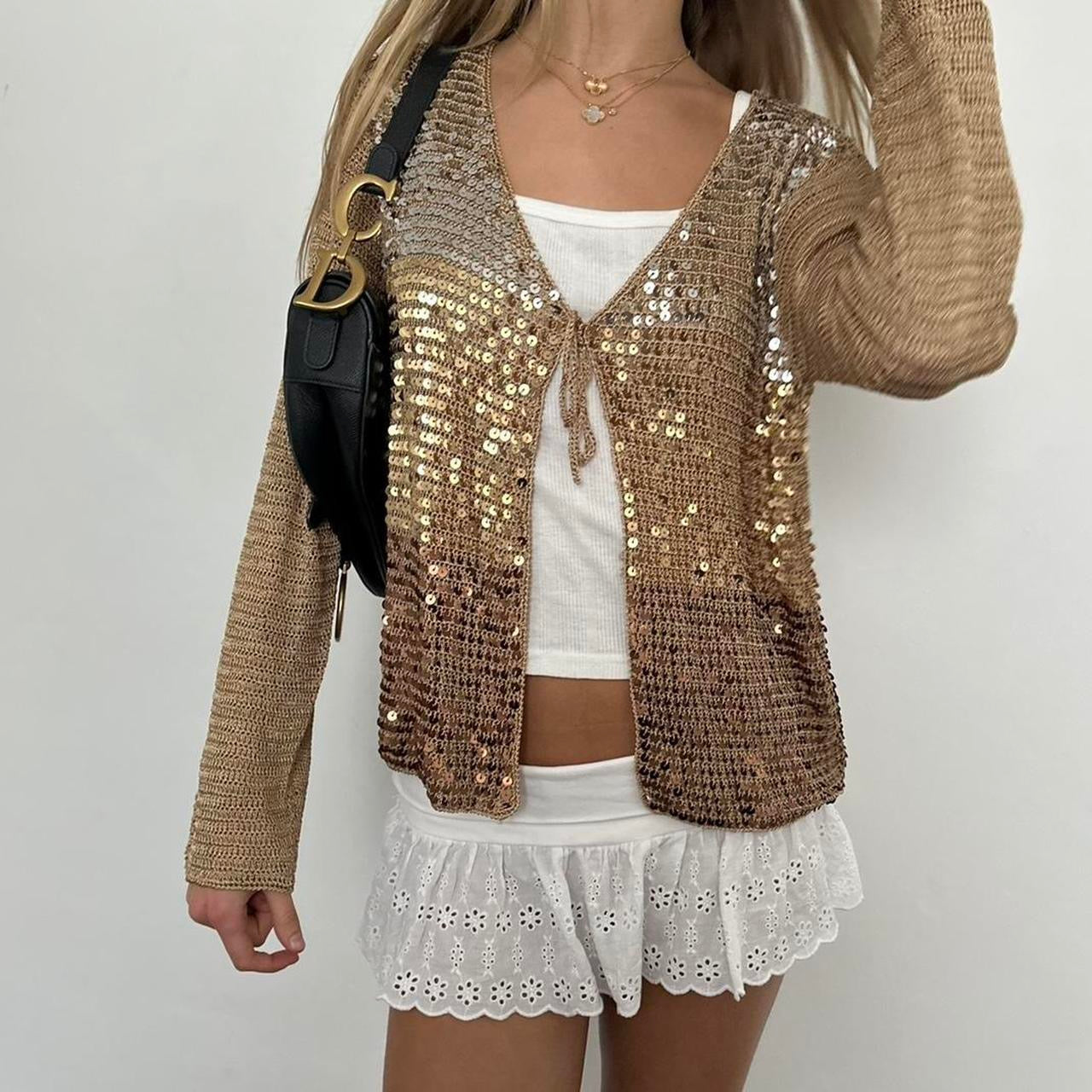 Vintage 90’s sequin cardigan top