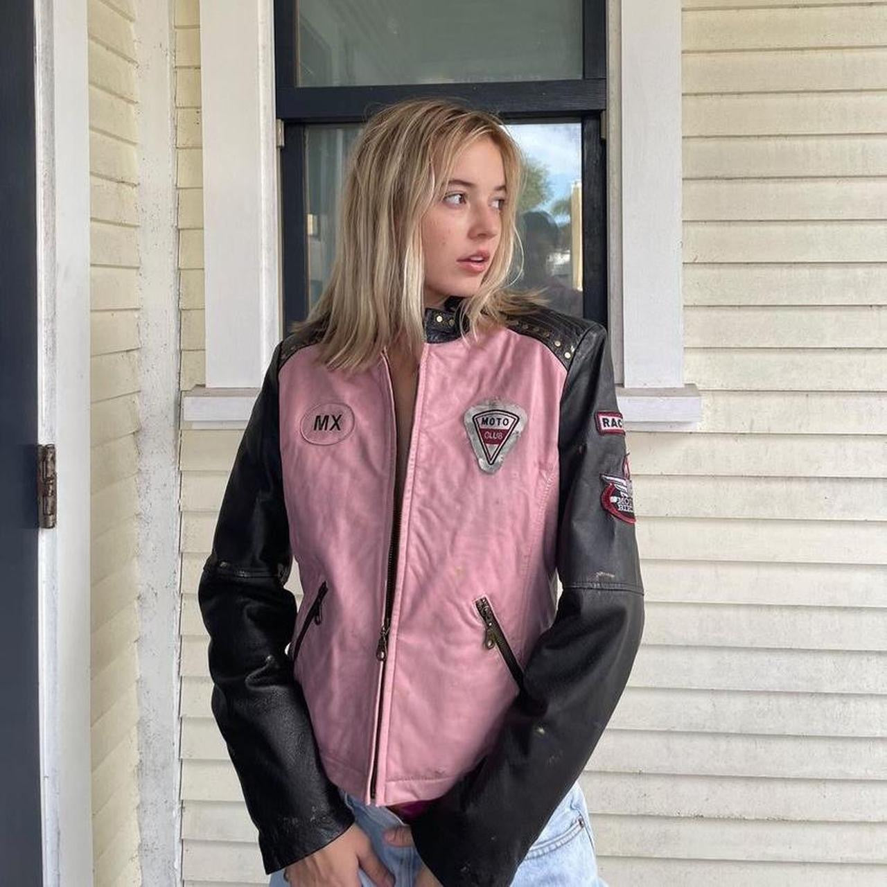 Vintage 90s motorcycle leather jacket