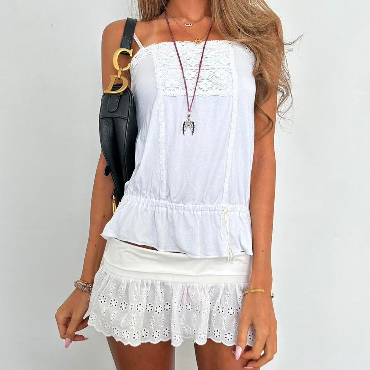 Vintage 90’s white lace cami top