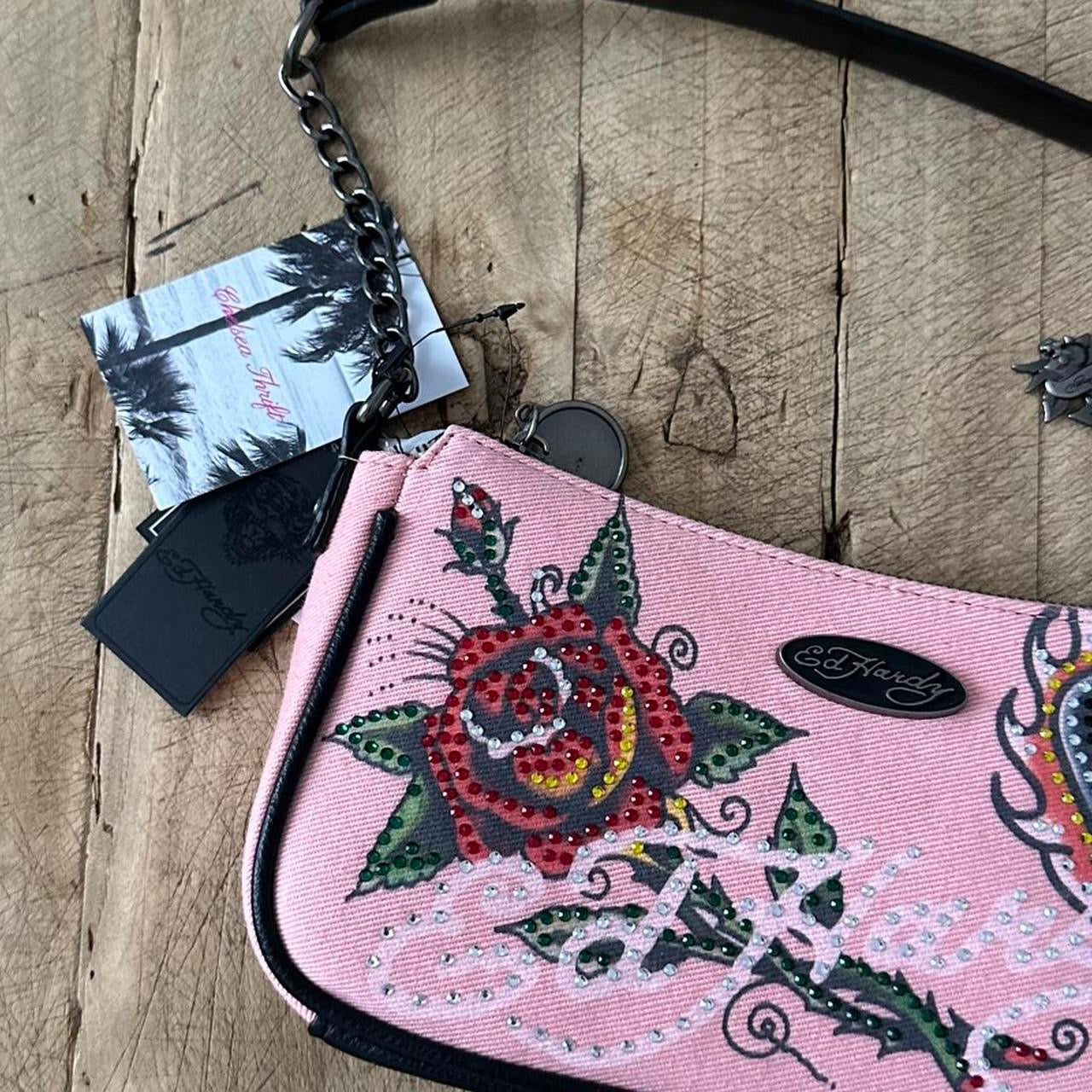 Vintage 2000s Ed Hardy pink bag