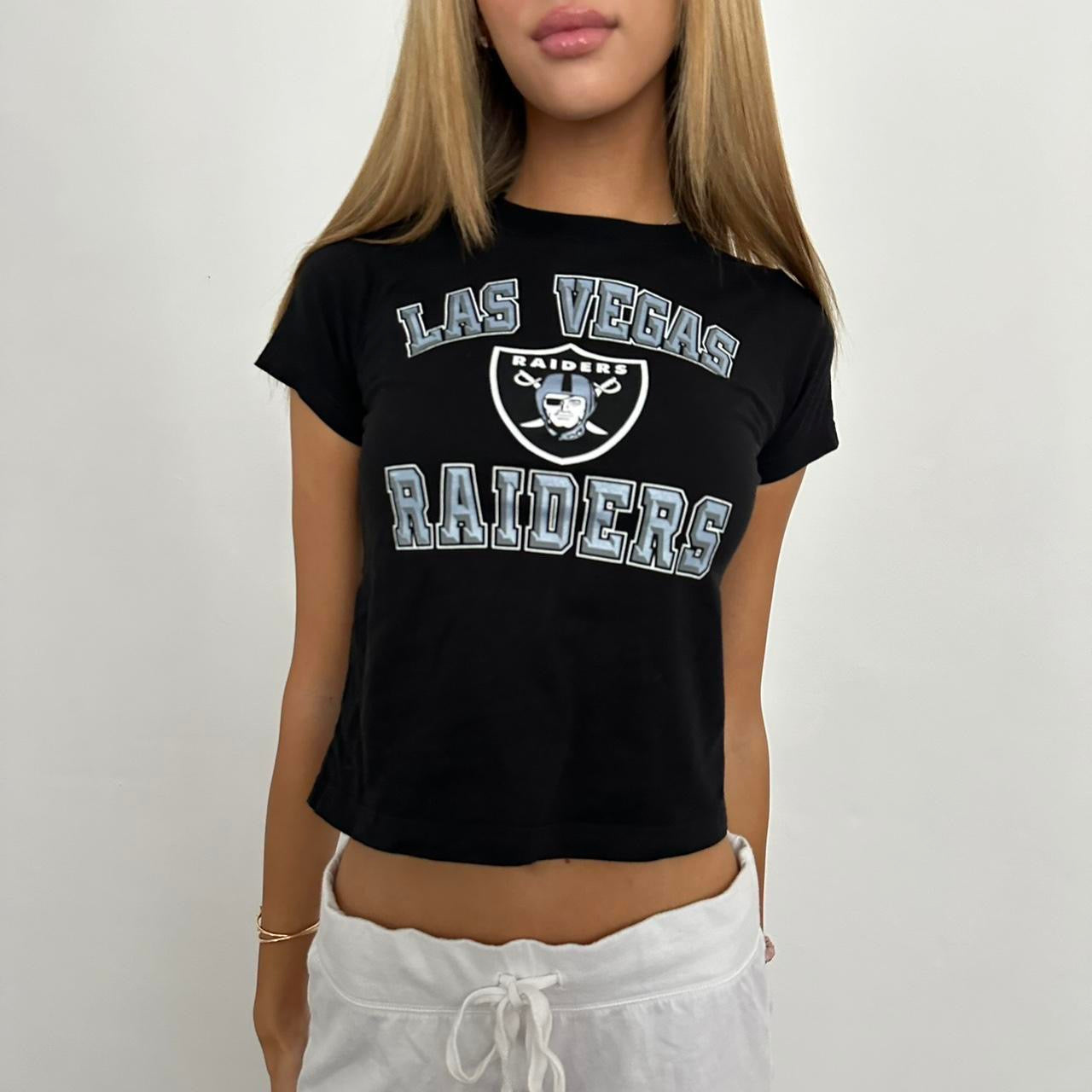 Vintage Las Vegas Raiders black baby tee