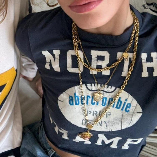 Vintage Abercrombie and fitch American football champs baby tee