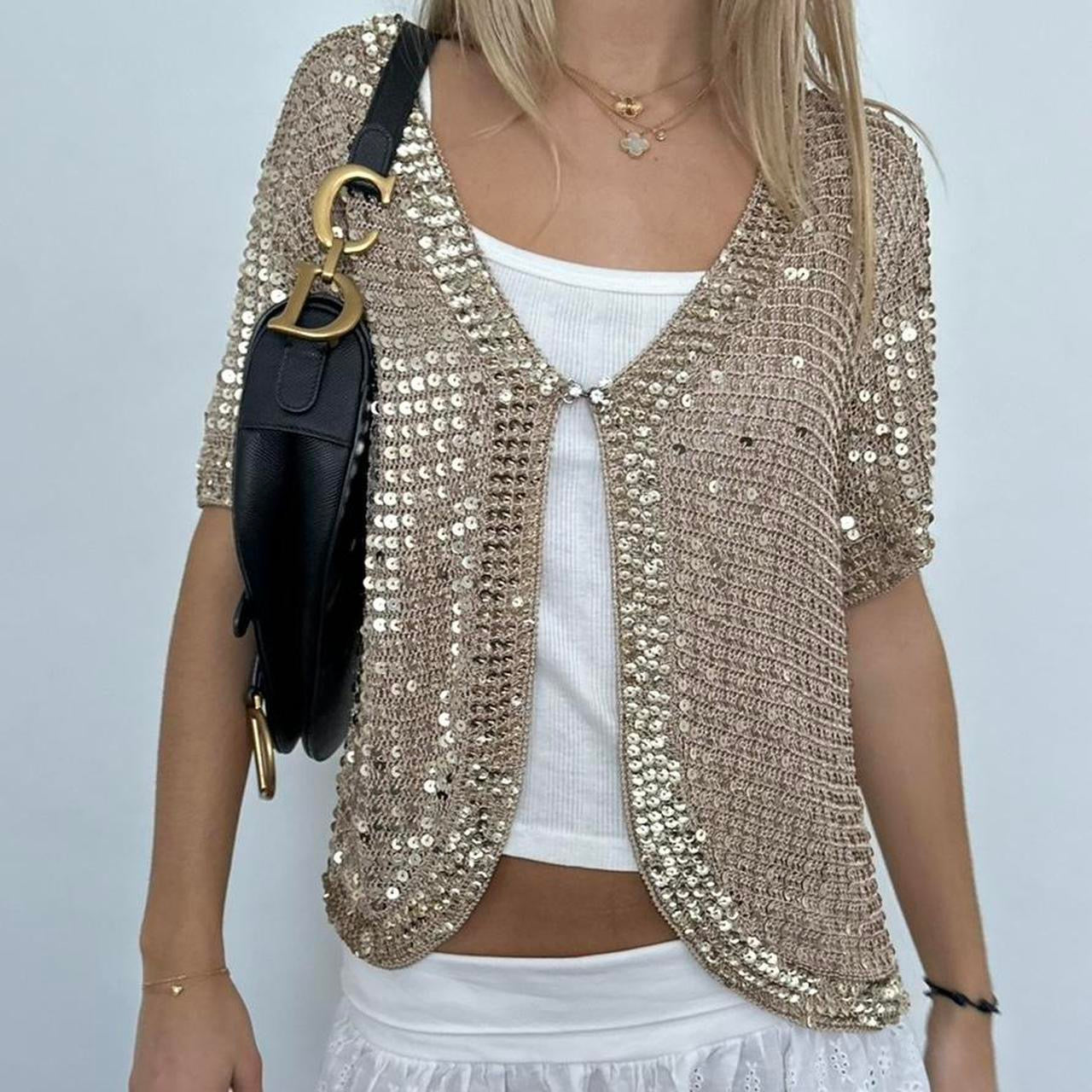 Vintage 90’s sequin cardigan top