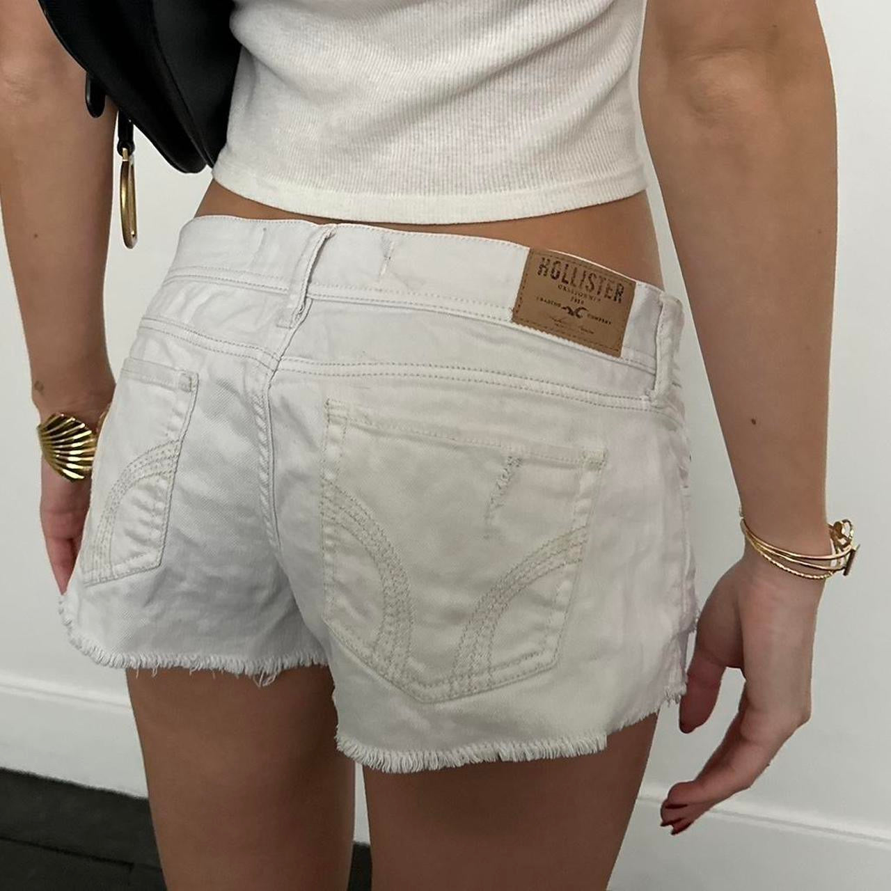 Vintage white hollister denim shorts
