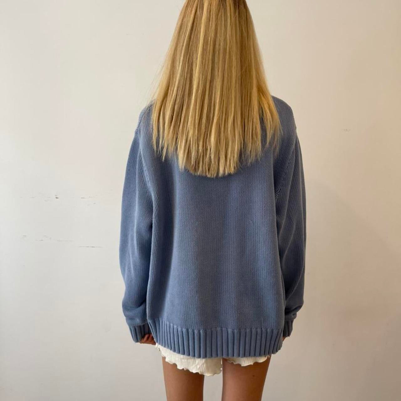Vintage Ralph Lauren blue cotton knitted jumper 🤍